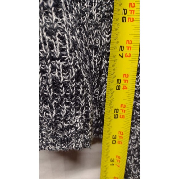 Aeropostale Cardigan Grey Black Open Front Criss Cross Back Long Sweater Small - Picture 12 of 15